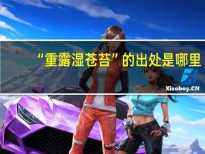 “重露湿苍苔”的出处是哪里