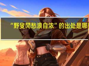“野叟閒愁浪自浓”的出处是哪里
