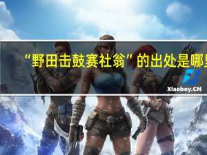 “野田击鼓赛社翁”的出处是哪里