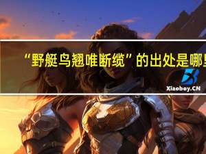 “野艇鸟翘唯断缆”的出处是哪里