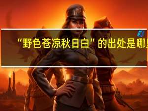 “野色苍凉秋日白”的出处是哪里