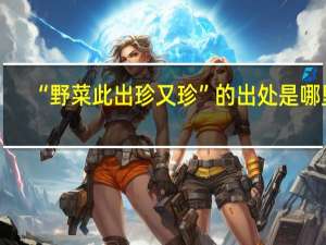 “野菜此出珍又珍”的出处是哪里