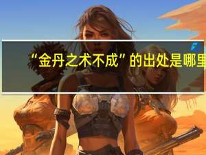 “金丹之术不成”的出处是哪里