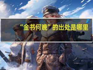 “金书何晚”的出处是哪里