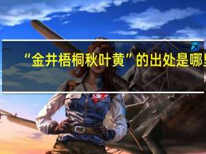 “金井梧桐秋叶黄”的出处是哪里