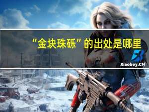 “金块珠砾”的出处是哪里