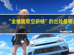 “金缕犹歌空折枝”的出处是哪里