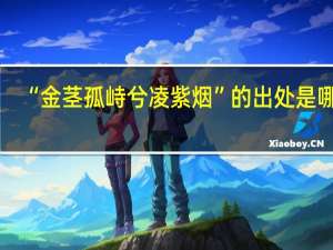 “金茎孤峙兮凌紫烟”的出处是哪里