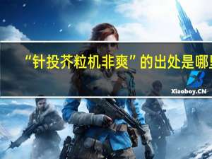 “针投芥粒机非爽”的出处是哪里