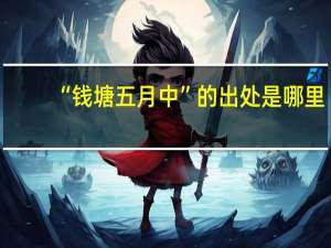 “钱塘五月中”的出处是哪里