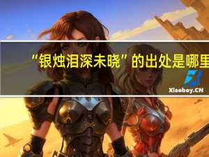 “银烛泪深未晓”的出处是哪里
