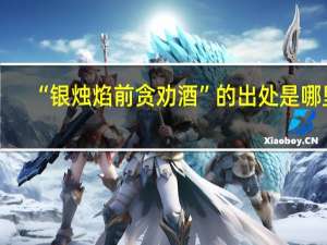 “银烛焰前贪劝酒”的出处是哪里