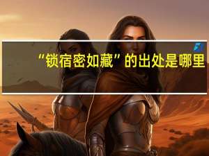“锁宿密如藏”的出处是哪里