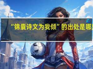 “锦囊诗文为我倾”的出处是哪里
