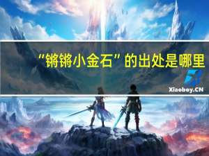 “锵锵小金石”的出处是哪里