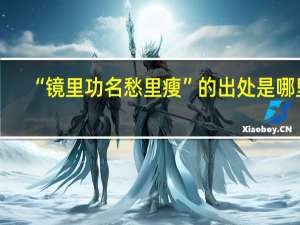 “镜里功名愁里瘦”的出处是哪里