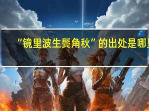 “镜里波生鬓角秋”的出处是哪里