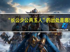 “长公少公两玉人”的出处是哪里