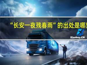 “长安一夜残春雨”的出处是哪里
