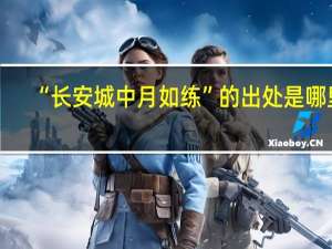 “长安城中月如练”的出处是哪里