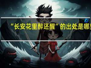 “长安花里醉还醒”的出处是哪里