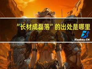 “长材成磊落”的出处是哪里