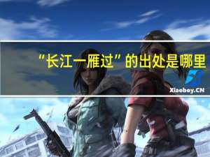 “长江一雁过”的出处是哪里