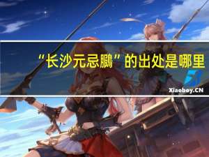 “长沙元忌鵩”的出处是哪里