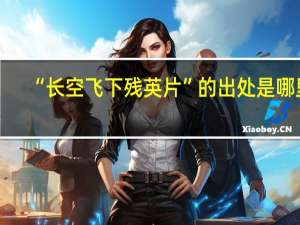 “长空飞下残英片”的出处是哪里