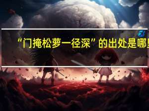 “门掩松萝一径深”的出处是哪里