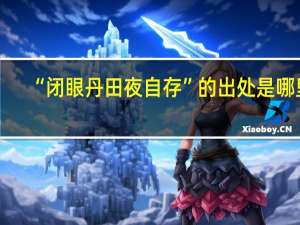 “闭眼丹田夜自存”的出处是哪里