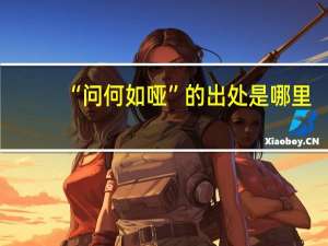 “问何如哑”的出处是哪里