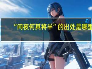 “问夜何其将半”的出处是哪里