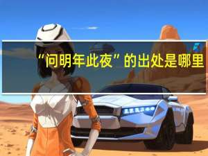 “问明年此夜”的出处是哪里