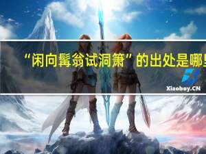 “闲向髯翁试洞箫”的出处是哪里