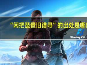 “闲把琵琶旧谱寻”的出处是哪里