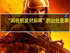 “闲梳鹤发对斜晖”的出处是哪里