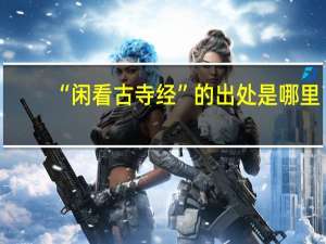 “闲看古寺经”的出处是哪里
