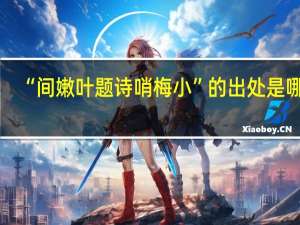 “间嫩叶题诗哨梅小”的出处是哪里