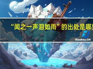 “闻之一声泪如雨”的出处是哪里