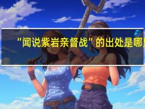 “闻说紫岩亲督战”的出处是哪里