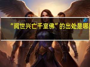 “阅世兴亡千室佛”的出处是哪里