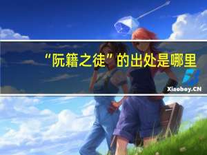 “阮籍之徒”的出处是哪里