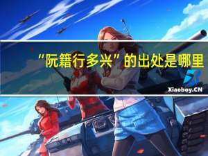 “阮籍行多兴”的出处是哪里