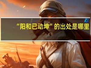 “阳和已动坤”的出处是哪里