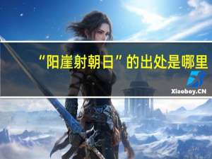 “阳崖射朝日”的出处是哪里