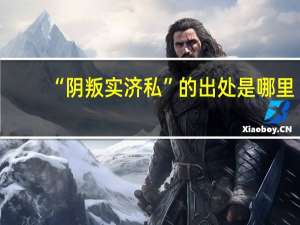 “阴叛实济私”的出处是哪里