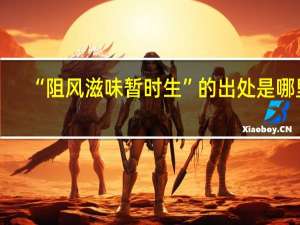 “阻风滋味暂时生”的出处是哪里