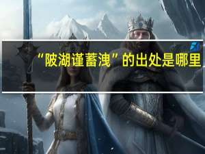 “陂湖谨蓄洩”的出处是哪里