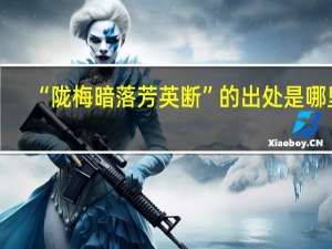 “陇梅暗落芳英断”的出处是哪里